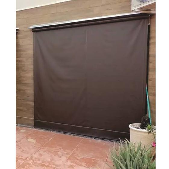 Imagem de Toldo Cortina Marrom - 1,50m x 1,90m - kit completo