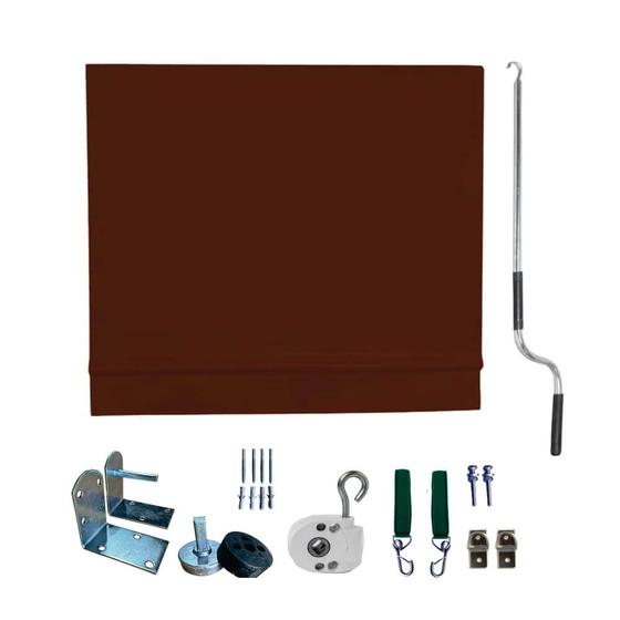 Imagem de Toldo Cortina Marrom - 2,90m x 2,80m - kit completo