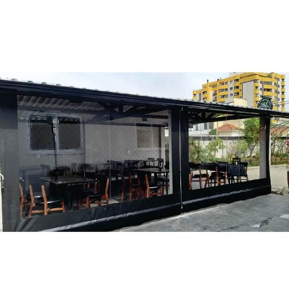 Imagem de Toldo Cortina Preto c/ visor - 1,60m x 2,40m - kit completo