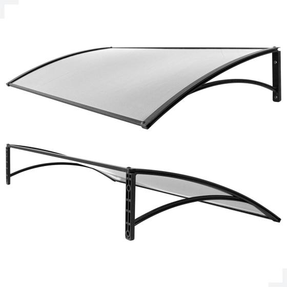 Imagem de Toldo Policarbonato Preto com Translúcido 1.0mx0.50m