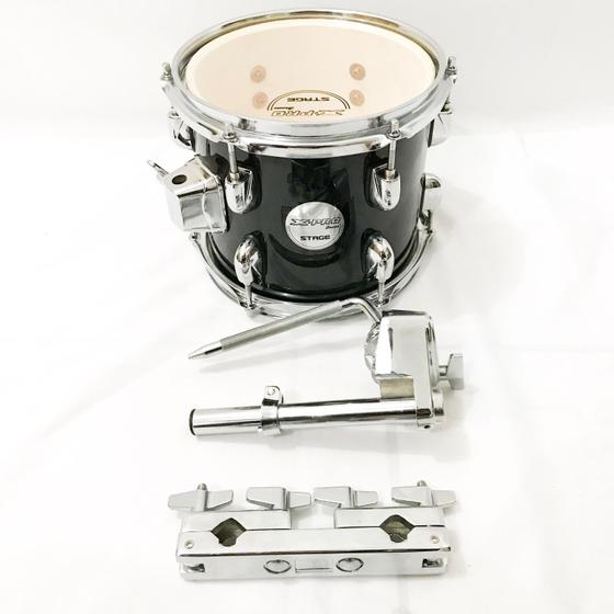 Tom De Bateria 8 XPro Stage Preto + Clamp + Holder Caixa de Bateria
