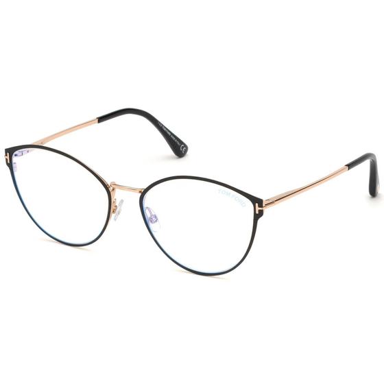 Imagem de Tom Ford FT5573-B 005 Mulheres Preto/Rosa Gold Frame Eyeglass