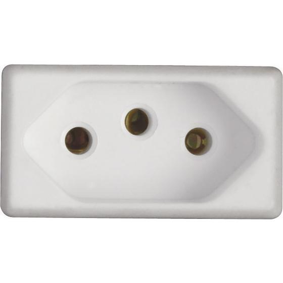 Tomada 2p+t 20a 250v branco tramontina Menor preço em Tomada 2p+t 20a 250v branco tramontina