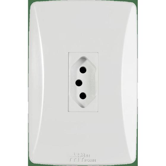 Imagem de Tomada 2P+T Nbr 20A Placa Vertical Petra Com 25 Unidades