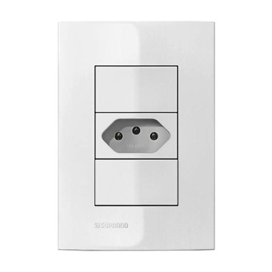 Imagem de Tomada 4x2 Iris 2P+T 10A Branca A7B10001340182 Soprano