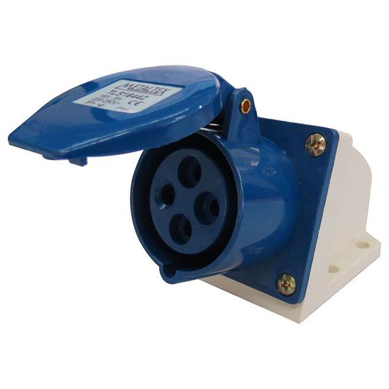 Imagem de Tomada Blindada Sobrepor 3P+T 16A 250V Azul Metaltex