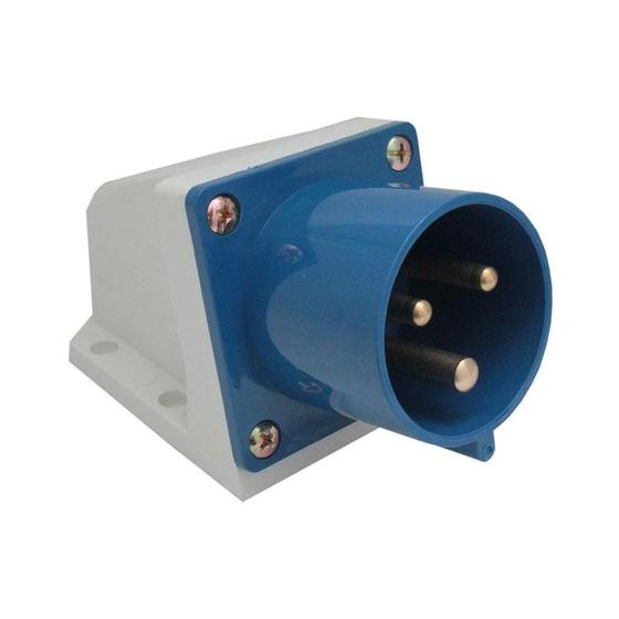 Imagem de Tomada Blindada Sobrepor Negativo 2P+T 32A 250V Azul Metaltex