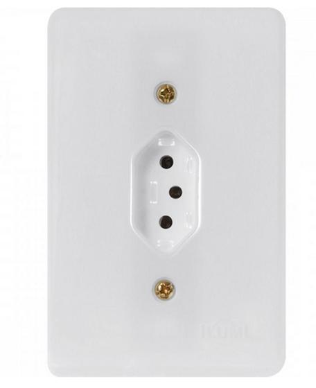 Imagem de Tomada branca stylus com 1 entrada de 3 pinos 20A e 250V - 85366910