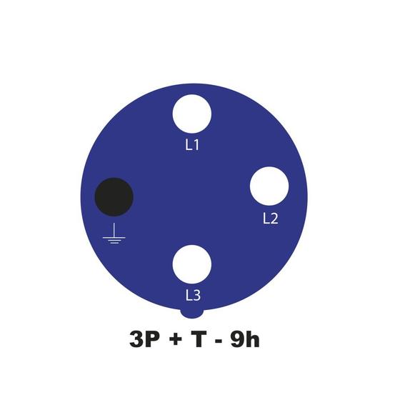 Imagem de Tomada de Acoplamento Industrial 3P+T 16 A 220-250 Vca 9 H Tramontina