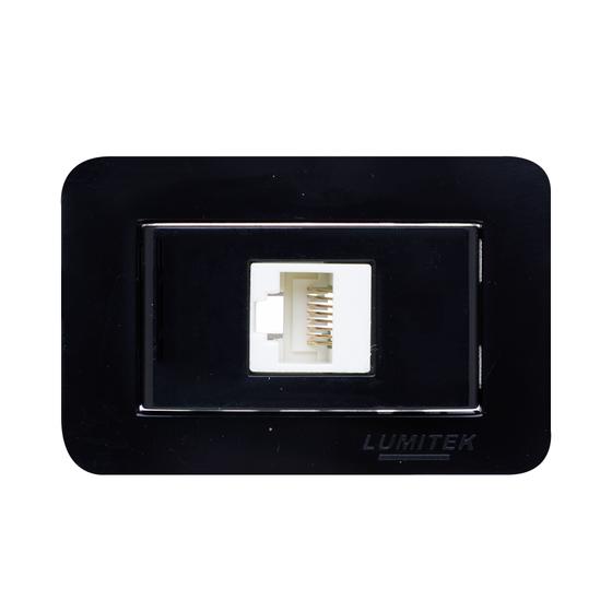 Imagem de Tomada de Embutir para Móveis com Conector de Rede RJ45 Preto