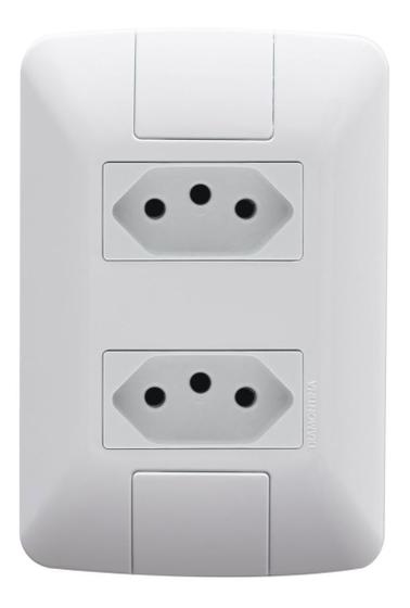 Imagem de Tomada Dupla 2p + T 10a/250v + Placa Aria Tramontina
