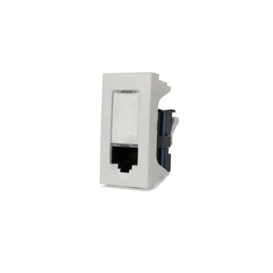 Imagem de Tomada Dupla Informática Rj45 Cat6 Branco Lcs² Pial Plus+