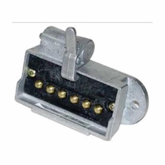 Tomada Eletrica Femea 07 Polos Aluminio Conexao Fixa Utilizada Em Reboque Semi-Reboque (Conexao Fixa) Menor preço em Tomada Eletrica Femea 07 Polos Aluminio Conexao Fixa Utilizada Em Reboque Semi-Reboque (Conexao Fixa)