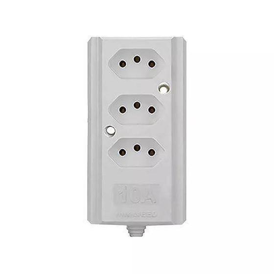 Imagem de Tomada Em Barra Tripla 2P+T 10A Cz Intterneed - Interneed