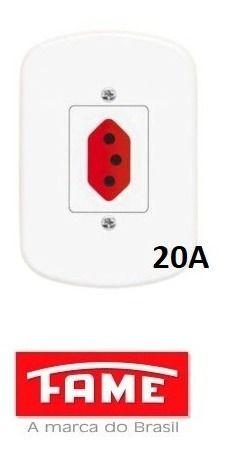 Imagem de TOMADA EMBUTIR 20A 1 x 2P+T 250V VERMELHA BLANC FAME