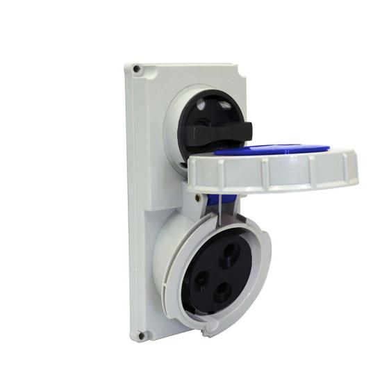 Imagem de TOMADA EMBUTIR BLOQUEIO MECÂNICO 2P+T 16A 220/240V Strahl
