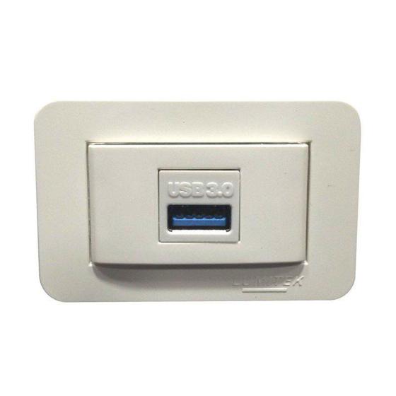 Imagem de Tomada Embutir Móveis com 01 Usb Dados Branco  00010.24884446  (P) - Lumitek