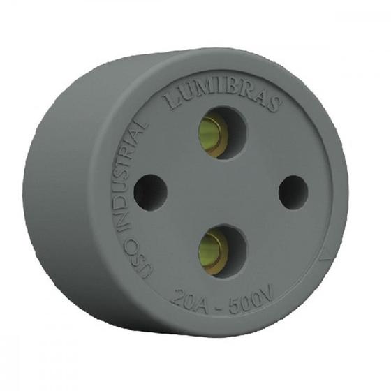 Imagem de Tomada Externa Lumibras Nylon/Fibra 2X20 22.1 - Kit C/10