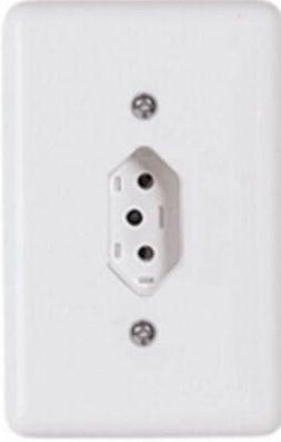 Imagem de Tomada fixa emb bip 2p+t10a - 250v c/pl 4x2 - stylus ilumi