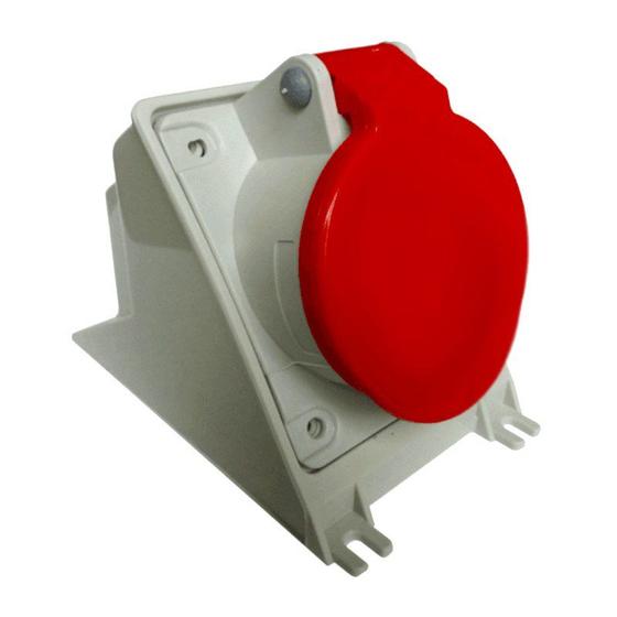 Imagem de Tomada Industrial de Sobrepor com tampa Vermelho 3P+T 63A 440V IP67 N4506-NEWKON STECK