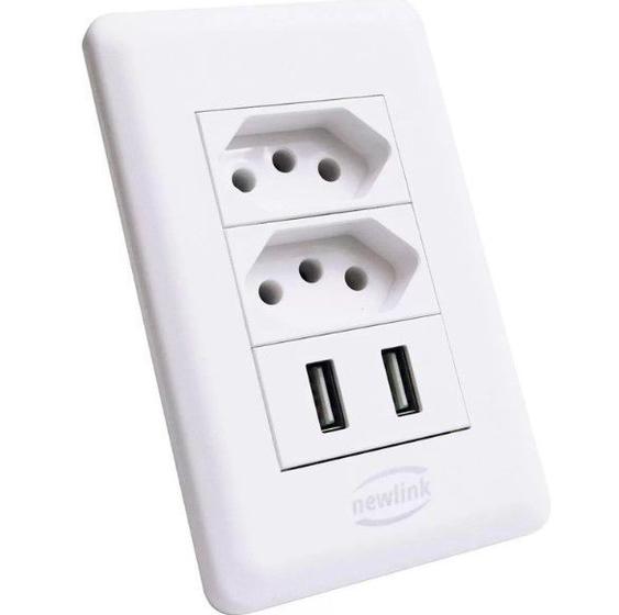 Imagem de Tomada input entrada USB DUO COIBEU Bivolt