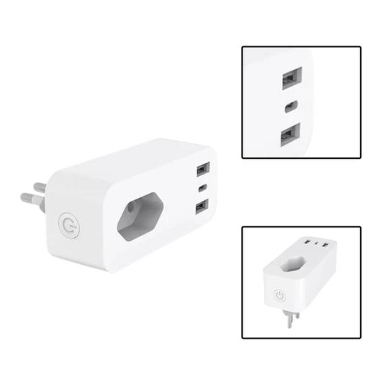 Imagem de Tomada Inteligente 16A Com Entradas Usb E Usb-C