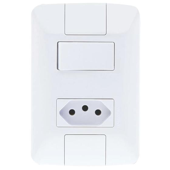 Tomada Interruptor Simples 4X2 10A 6A Branco Aria - Tramontina Menor preço em Tomada Interruptor Simples 4X2 10A 6A Branco Aria - Tramontina