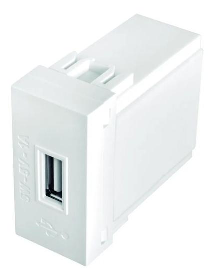 Imagem de Tomada Modulo USB Bivolt Automático Modulare /Evidence / Blanc+ - FAME