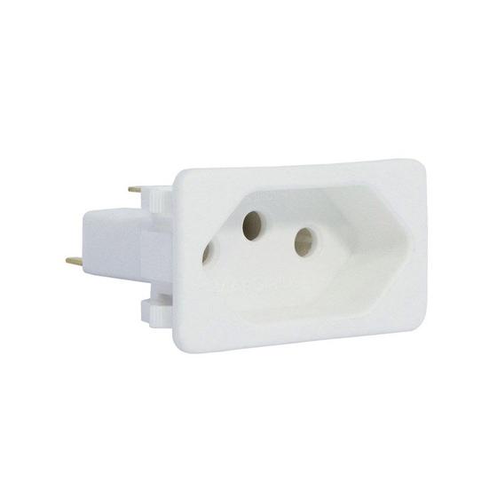 Tomada para Painel Elétrico 20A 2P+T com Poço Interno Branca Margirius Menor preço em Tomada para Painel Elétrico 20A 2P+T com Poço Interno Branca Margirius