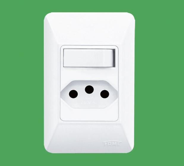 Imagem de Tomada para Telefone com Conector Rj11 2 Vias Sistema Externo Fame - 0409