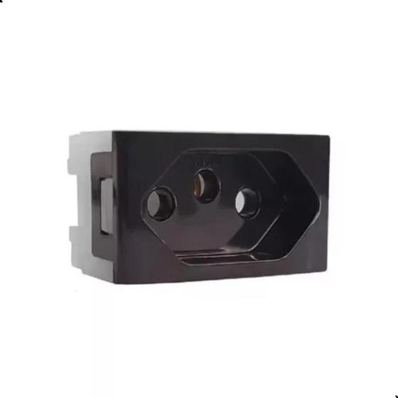 Imagem de Tomada Pezzi Blk 10a 3p Nbr Preta Qtmov