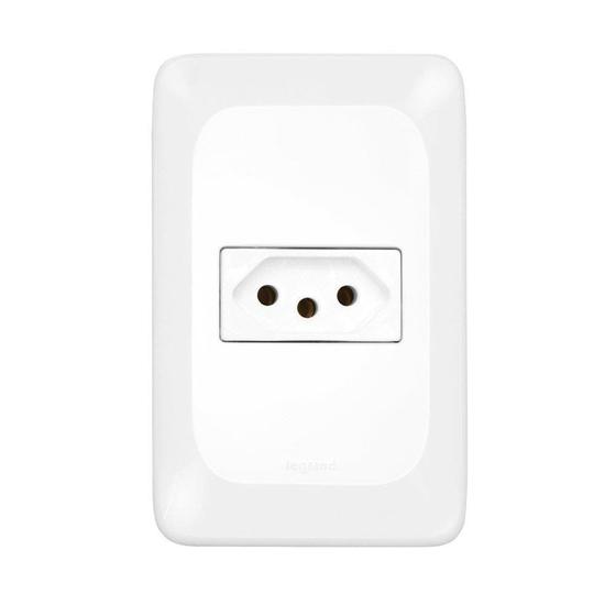 Imagem de Tomada Pial Pop 2P + T 10A com Placa 4X2 - HDL