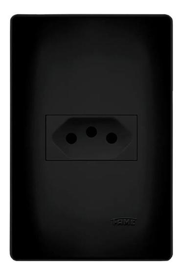 Imagem de Tomada Preta 2P+T 20A/250V Com Placa Habitat - Fame