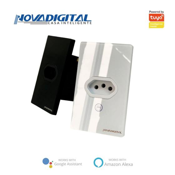 Imagem de Tomada Smart de Embutir Wi-fi 20a Com Medidor De Consumo