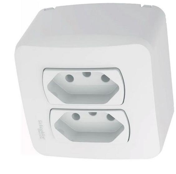 Imagem de Tomada Sobrepor 2 Módulo 2P+T Branco S3B66440 Schneider