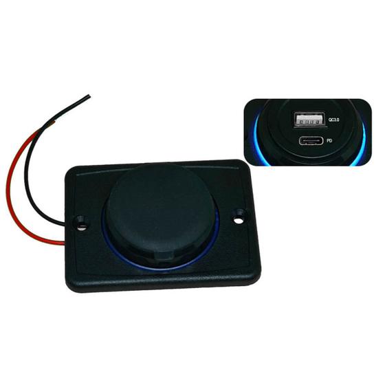 Imagem de Tomada USB  Automotiva 2.1A + 1 USB-PD RS-111 3U BR -  Roadstar