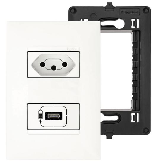 Imagem de Tomada USB-C PIAL Plus+ de Parede Tomada 10A Legrand