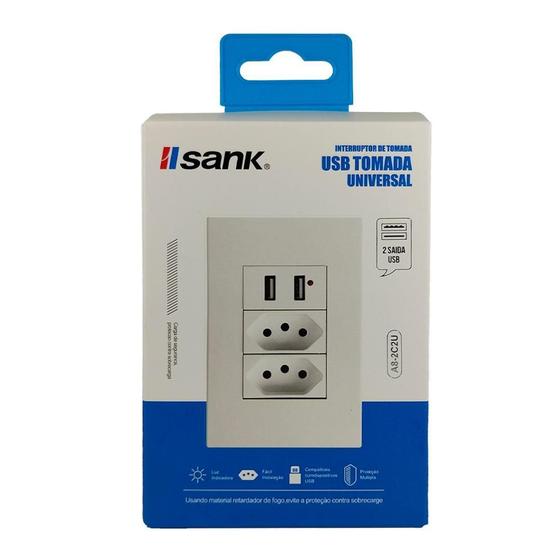 Imagem de Tomada Usb Duo Com Duo Tomada - Ilsank