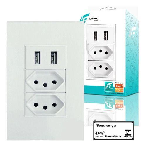 Tomada Usb Parede Carregador Universal Turbo 20a Monobloco - Branco Menor preço em Tomada Usb Parede Carregador Universal Turbo 20a Monobloco - Branco