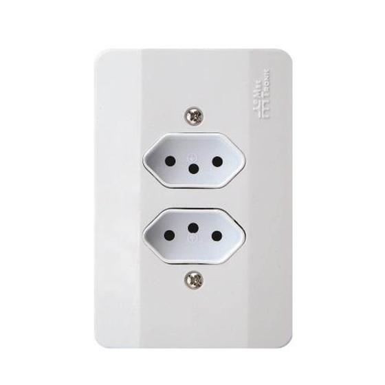 Imagem de Tomada Vertical 3P 20A Conjunto 2 Unidades - Linha Millenium Mectronic 12849
