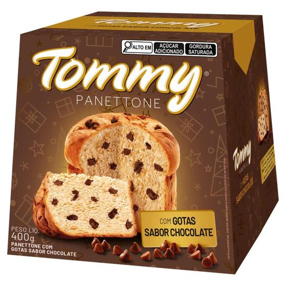 Imagem de Tommy Panettone com Gotas Sabor Chocolate 400 gramas