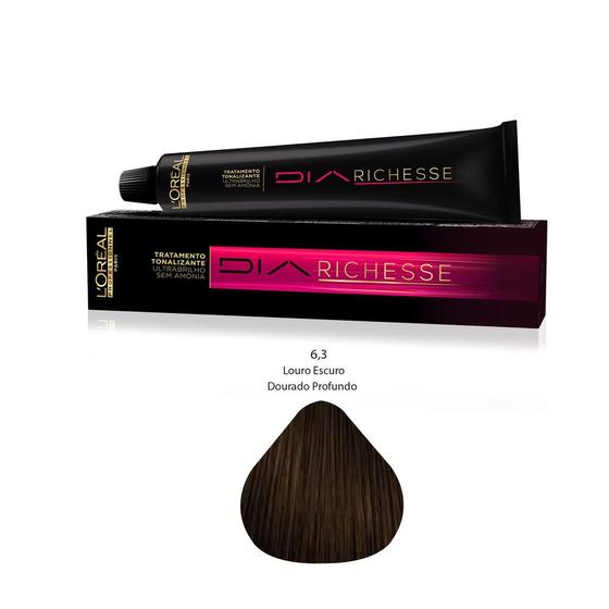 Tonalizante 6.3 Louro Escuro Dourado Profundo Dia Richesse L'oréal 80g ...
