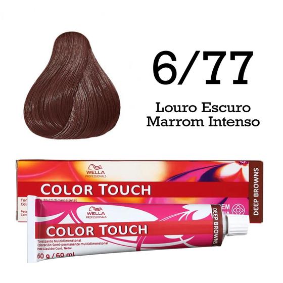 Imagem de Tonalizante 6/77 Louro Escuro Marrom Intenso Color Touch   Wella Professionals