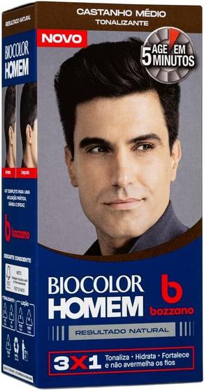 Imagem de Tonalizante Biocolor Homem Bozzano Castanho Médio