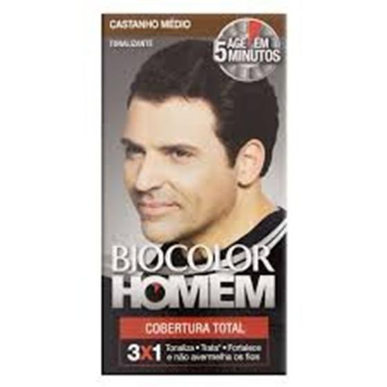 Imagem de Tonalizante Biocolor Homem cobertura Total castanho medio