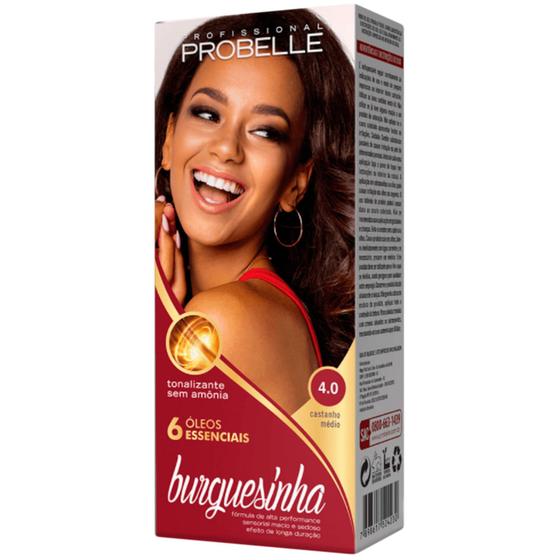 Tonalizante Burguesinha 4.0 Castanho Médio 50g - Probelle Menor preço em Tonalizante Burguesinha 4.0 Castanho Médio 50g - Probelle