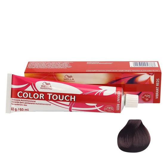 Imagem de Tonalizante Color Touch 4/6 Castanho Médio Violeta Wella 60ml