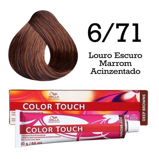 Imagem de Tonalizante Color Touch 6/71 Louro Escuro Marrom Acinzentado  Wella Professionals