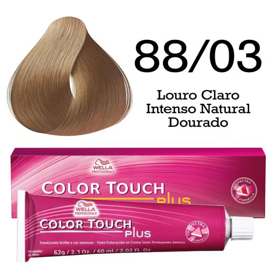 Imagem de Tonalizante Color Touch 88/03 Louro Claro Intenso Natural Dourado  Wella Professionals