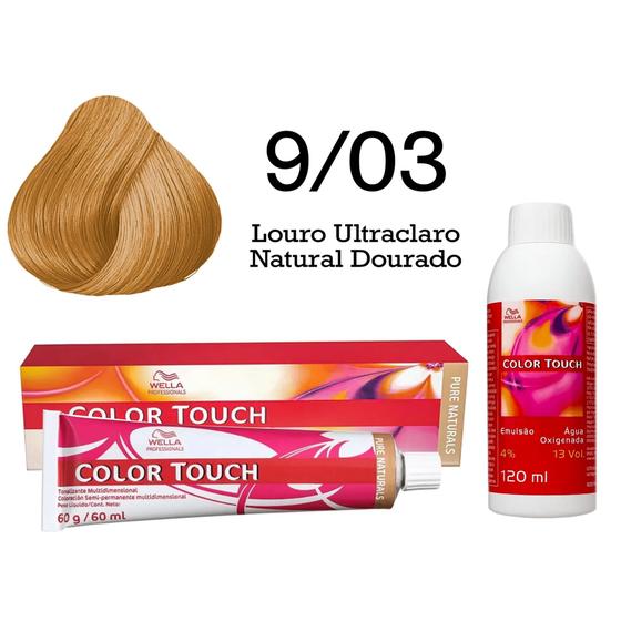 Imagem de Tonalizante Color Touch 9/03 Louro Ultraclaro Natural Dourado + Ox  Wella